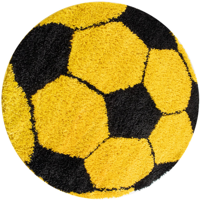 Chasteen Shag Rug, Round 120cm, Yellow