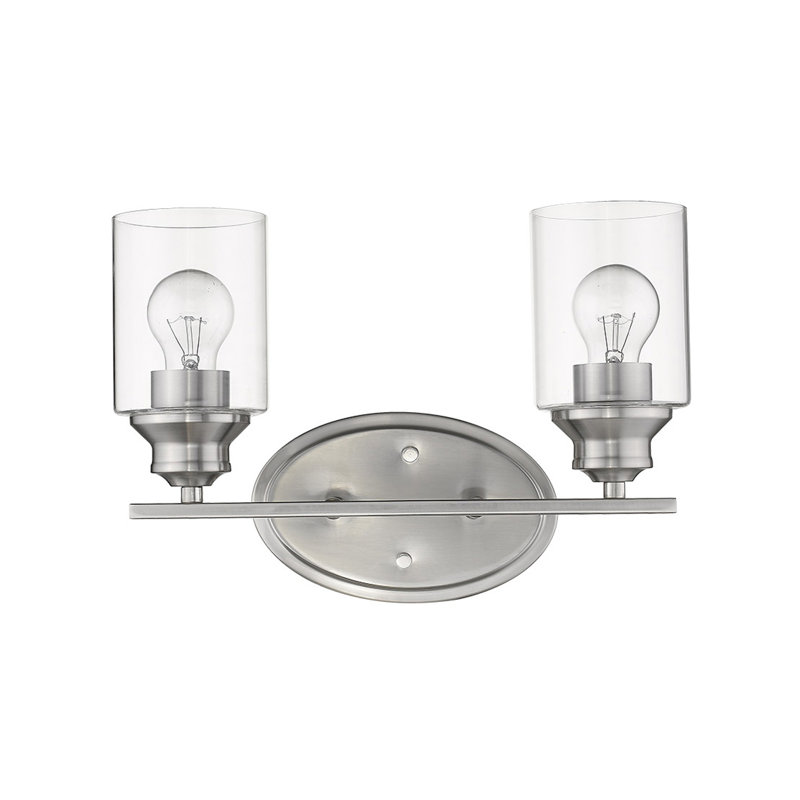 Éclairage pour meuble-lavabo 2 lumières Holbrook, Nickel satiné