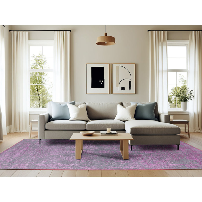 Floral Indoor Rug, Rectangle 6' x 9'