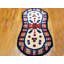 Antique Chinese Geometric Medallion Wool Hand Knotted Pile Ivory Beige Cream White 1930s Rug
