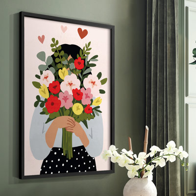 Collection Darling Valentine, reproduction encadrée B - bois massif
