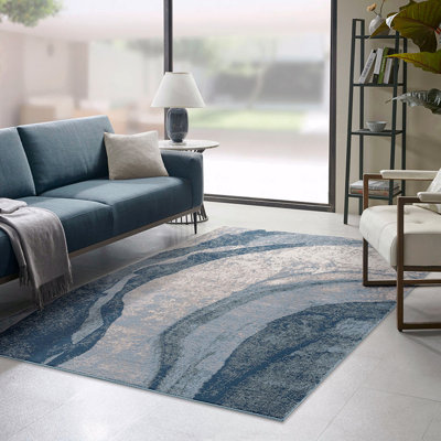 Tapis abstrait à vagues abstraites