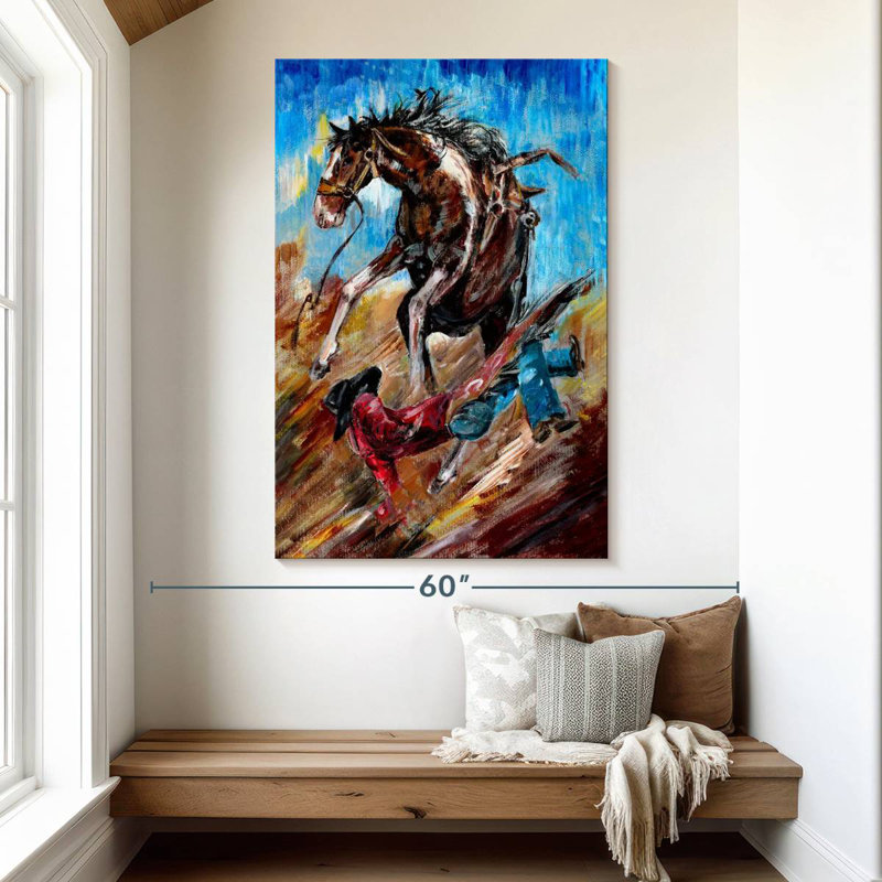 Lelar Fallen Cowboy, 51" H x 34" W
