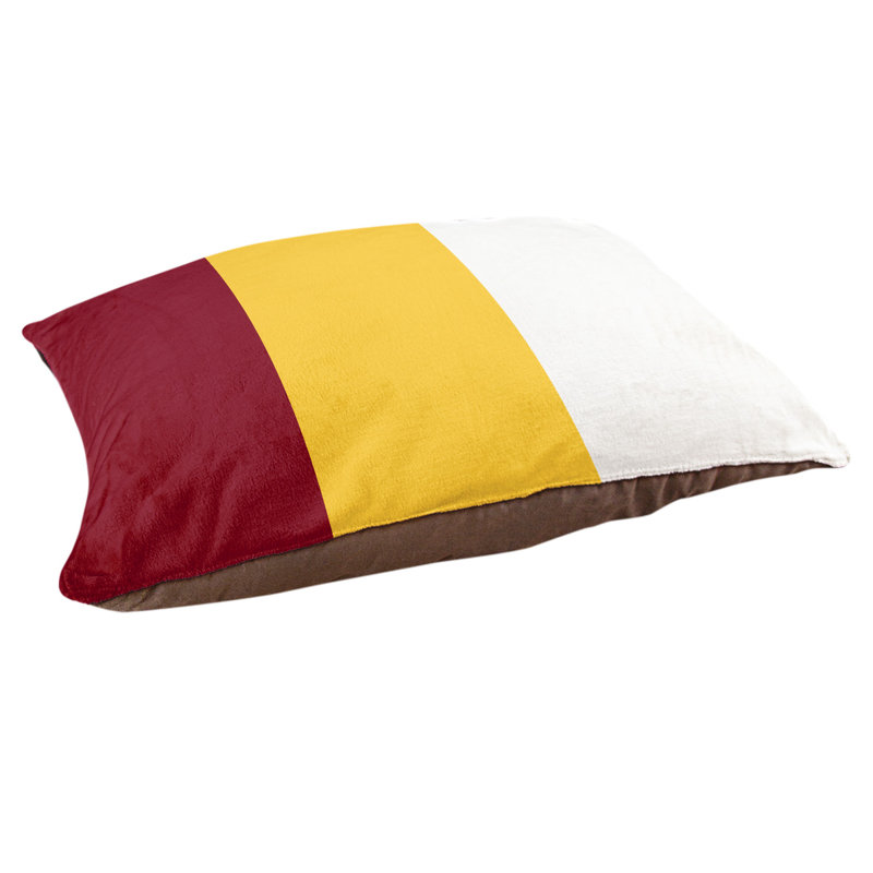 Coussin Louisville, Marron / milieu jaune, Moyen (l 40 po x P 30 po x H 6,5 po)