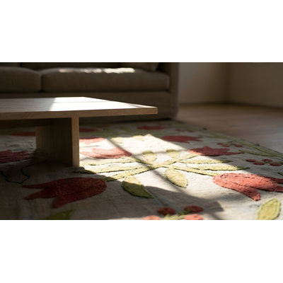 Antique Quilt America Floral Flat Weave Rug