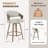 Mid-Century Modern Swivel Counter Stool With Bentwood Frame-1248066060