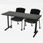 Table de formation à base en T 84 x 24 po Inbox Zero Kobe - 2 chaises Knight-721353612-721353589