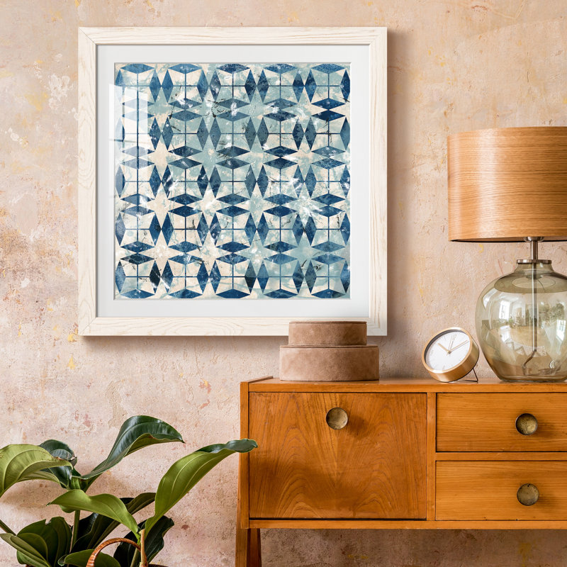 «Tile-Dye II», reproduction encadrée de qualité supérieure - prête à être accrochée, Papier avec cadre blanc, Blanc