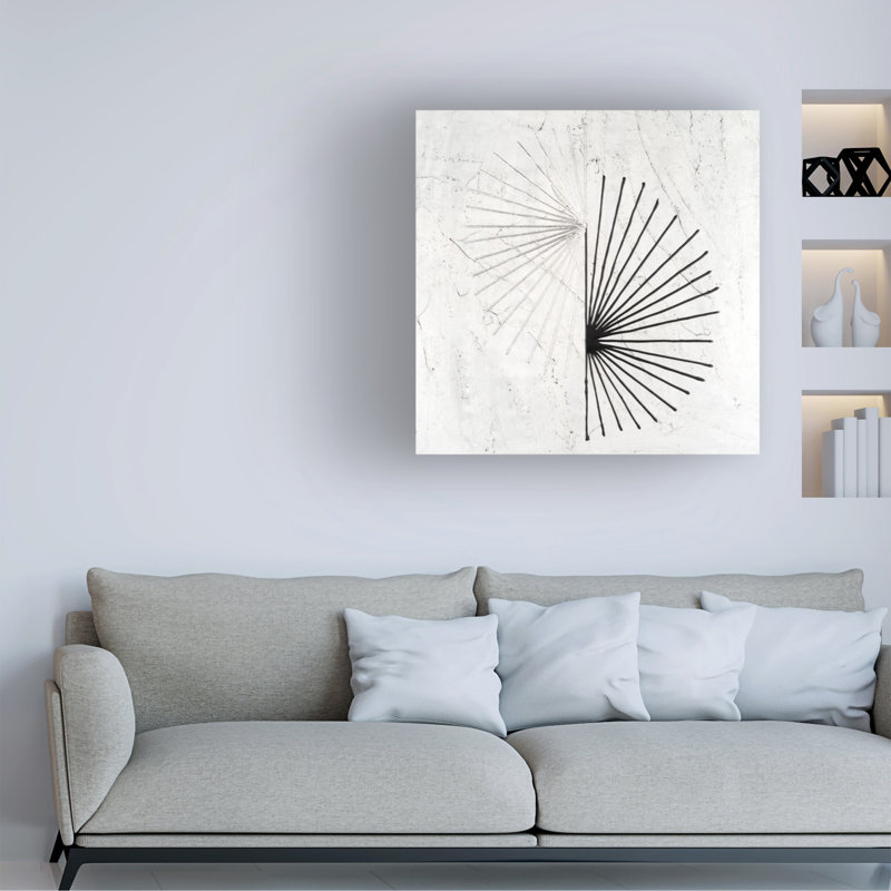 «Offset Sunburst I» sur toile par Michael Willett, H 14 po x l 14 po x P 2 po