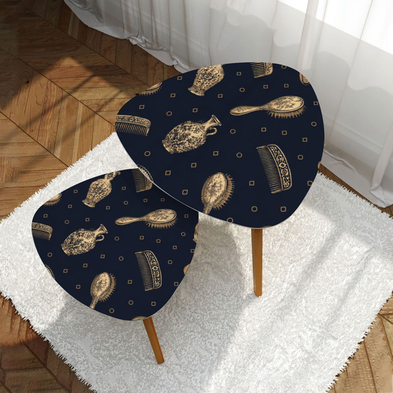 Ensemble de 2 tables basses gigognes Triangle