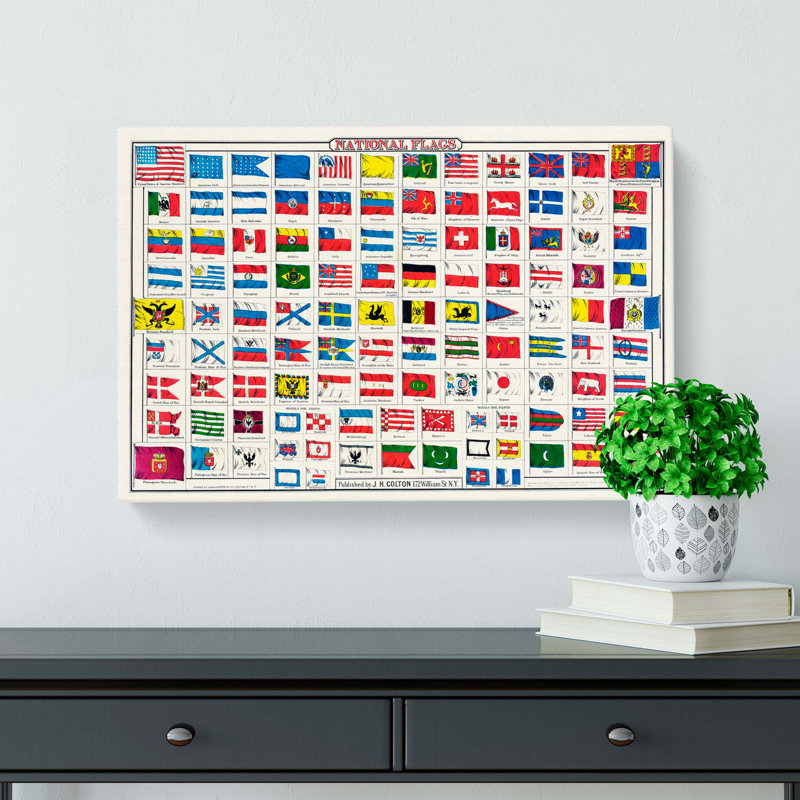 National Flags - Wrapped Canvas, 60cm H x 91cm W x 3cm D