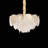 Almara 7-Light Frosted Glass Chandelier - Gold
