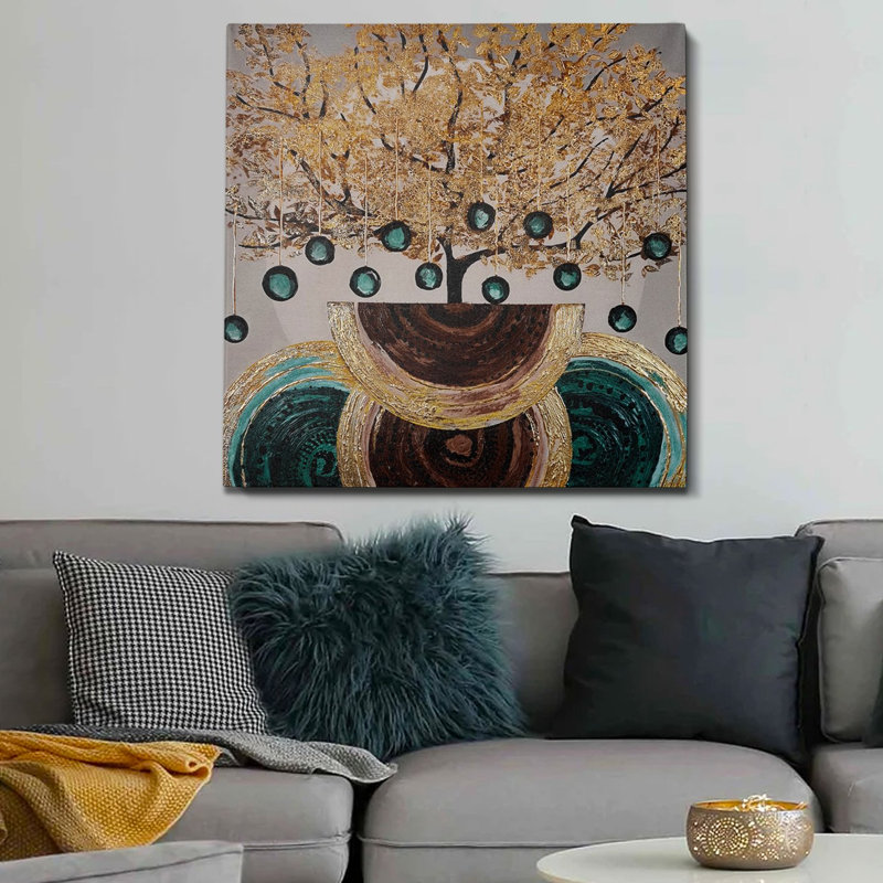 Elena - peinture sur toile tendue, L 20 po x H 20 po