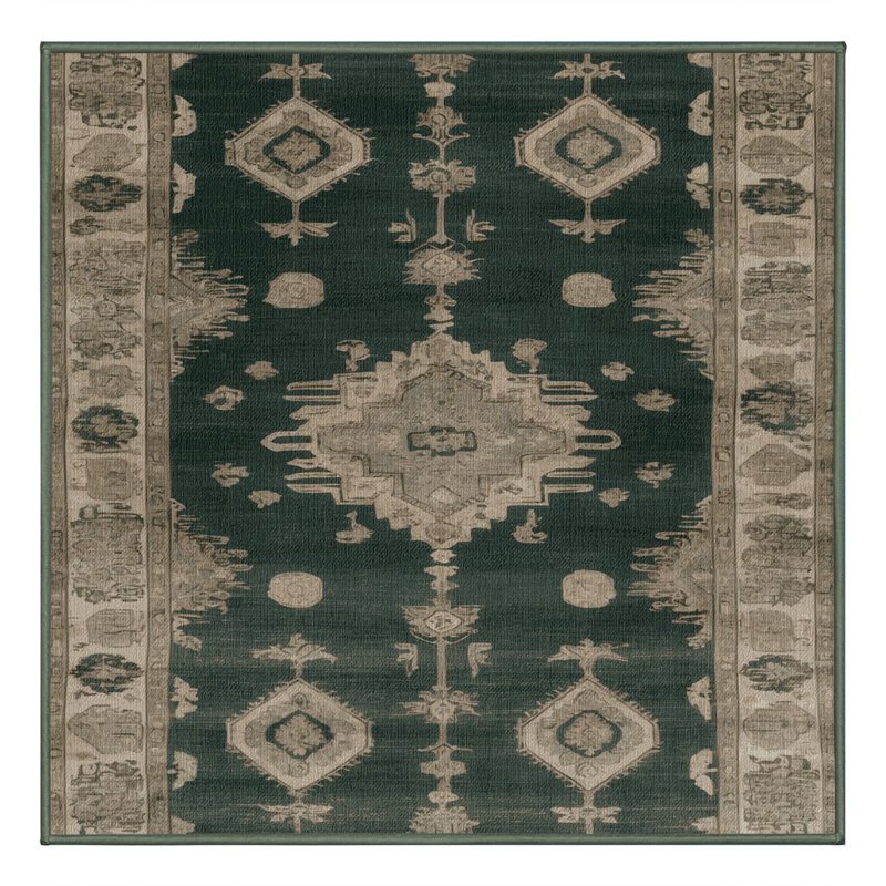 Tapis vert lavé à la machine, Carré 4 pi