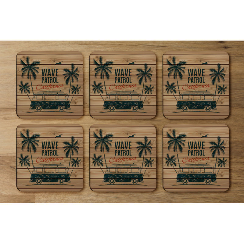 Square 6 Piece Coaster Set