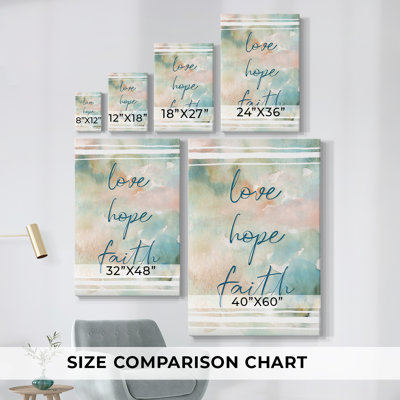 Love Faith Hope -Gallery Wrapped Cavas