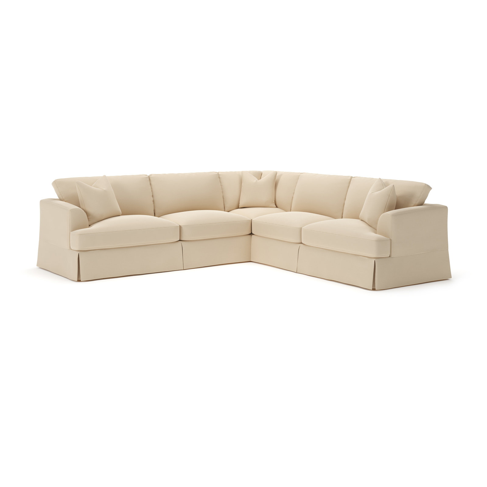 Lucia L-Sectional, Left Hand Facing, Canvas Flax Sunbrella® Canvas
