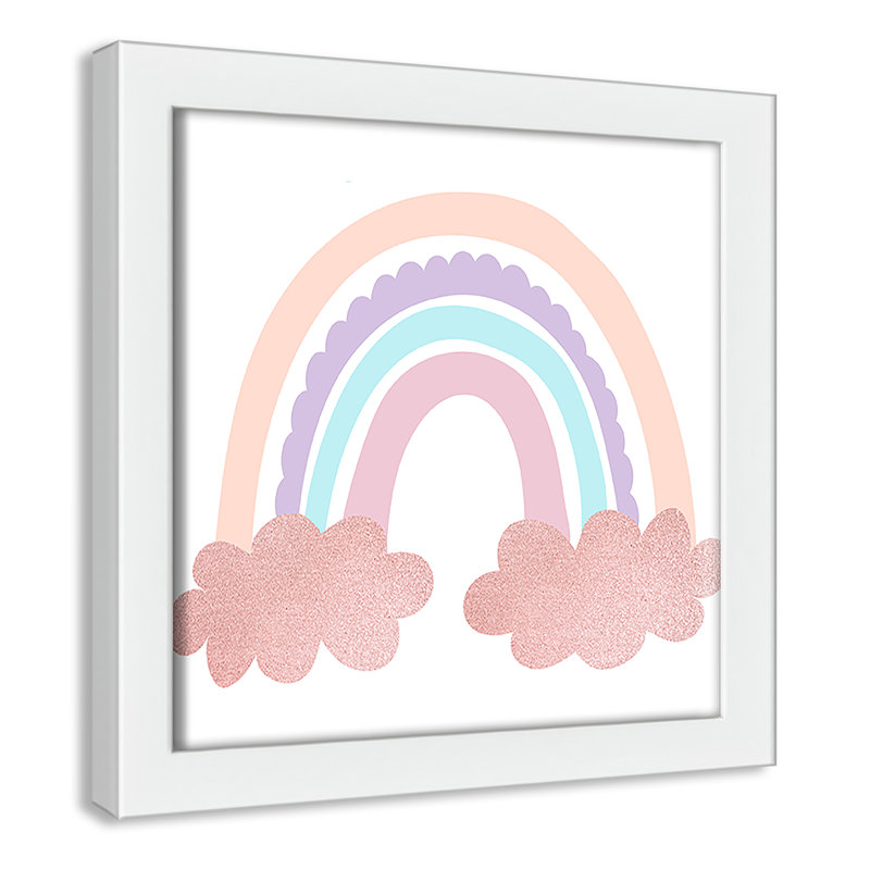 Arc-en-ciel 2, H 9 po x l 9 po x P 1,19 po, Encadré de boîte blanc