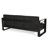 3 Seater With Aluminium Build And Non-absorbent Seat Covers, Black Couch Framework Materials