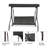 Porch Swing with Adjustable Canopy-86842221