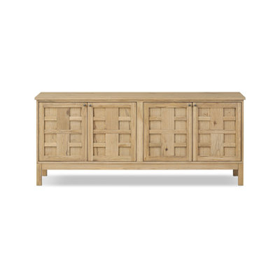 Alessio Media Console-Aged Natural Oak