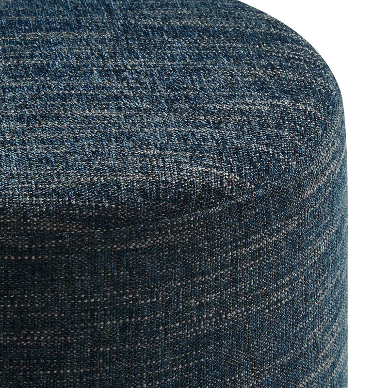 Modway Callum Upholstered Ottoman, Heathered Weave Azure Fabric