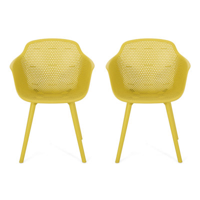 Yellow Lotus Chair For Outdoor Dining Area - Stable And Fashion-Forward Look Fashionable