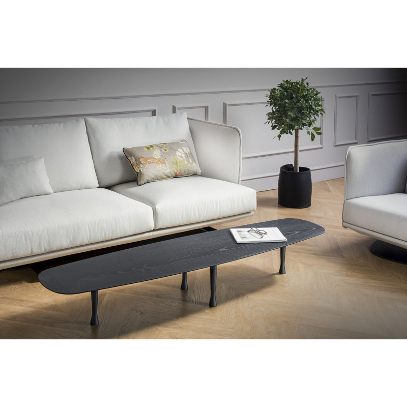 Unica Solid Wood Coffee Table, Black