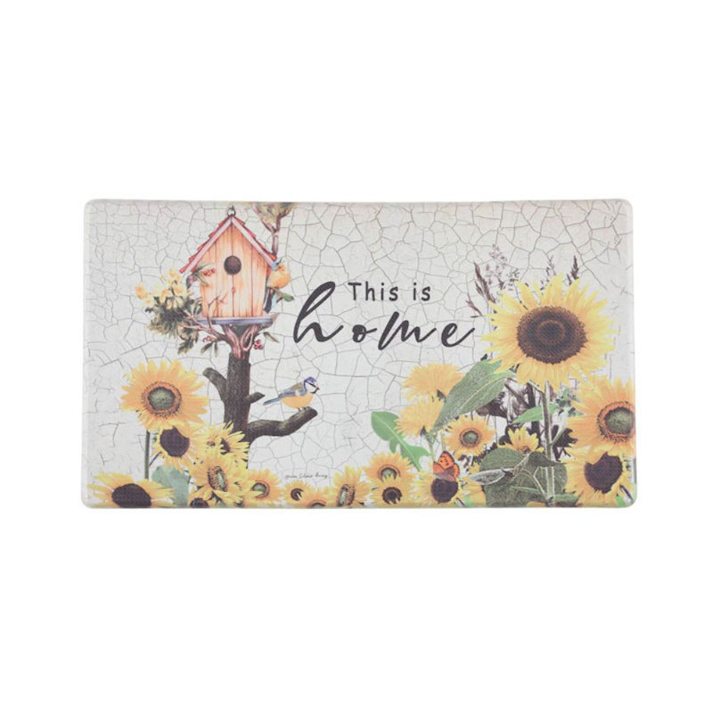 Matériau en PVC durable et imperméable Hadilynn, Rectangle 1 pi 6 po x 2 pi 6 po, This is Home