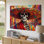 Toile, art mural jour de la mort Fiesta Canvascolorful avec Sombrero