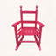 Chaise berçante en bois massif massif-843453808