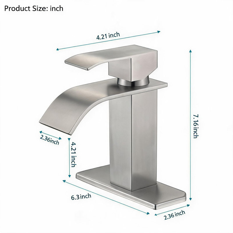 Single-Hole -handle Bathroom Faucet, Matte Black