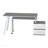 Rotating Multi-Positional Modern Desk, Grey