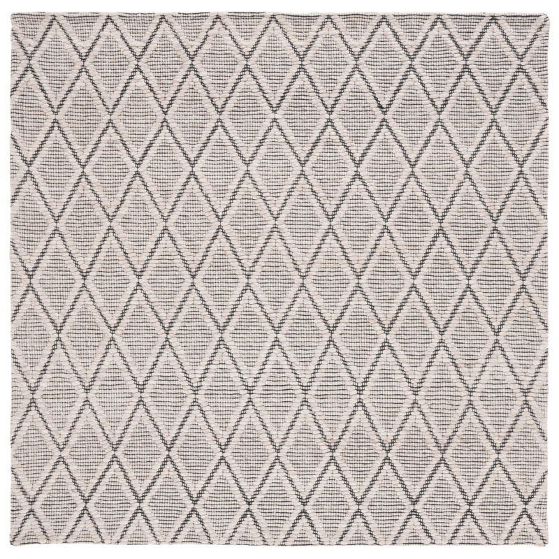 Marbella Hand Woven Wool And Cotton With Latex Geometric Rug, Square 6'
