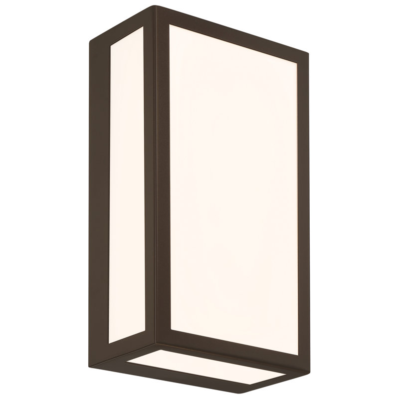 Wall Light, 12" H x 6.5" W x 3.5" D, Bronze