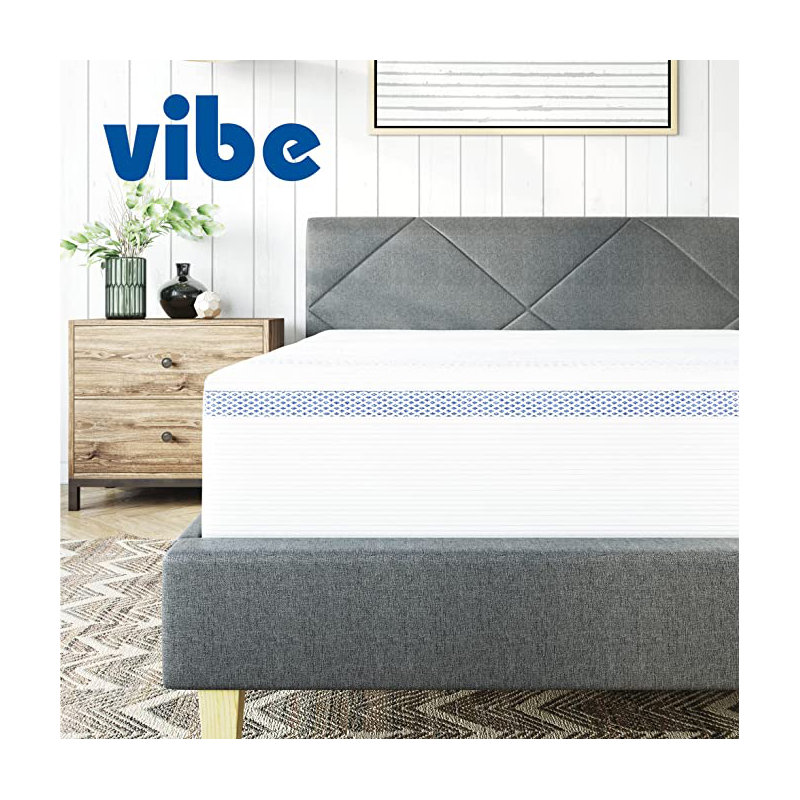 Vibe Gel Memory Foam Mattress | CertiPUR-US Certified | Bed-in-a-Box, Queen, 12"
