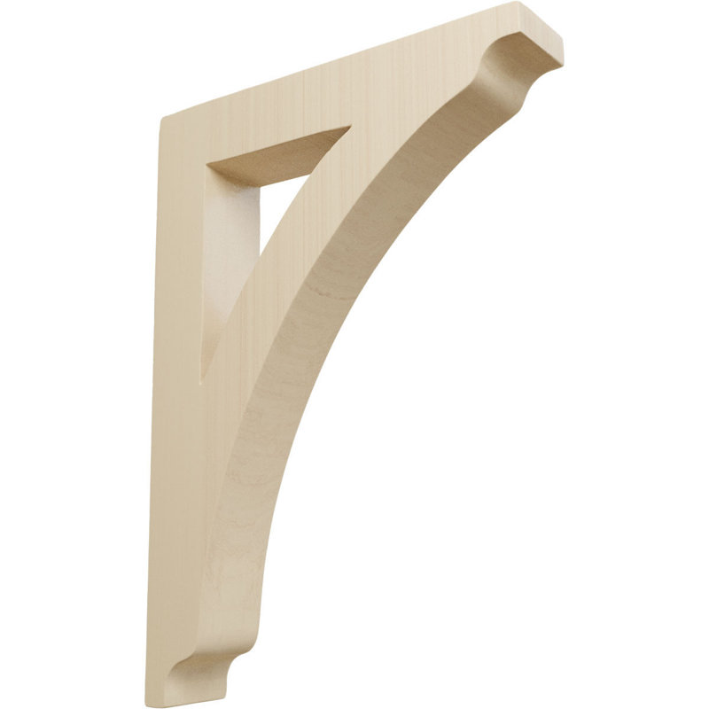 Large Rubberwood Decorative Corbel Bracket, 12" Height
