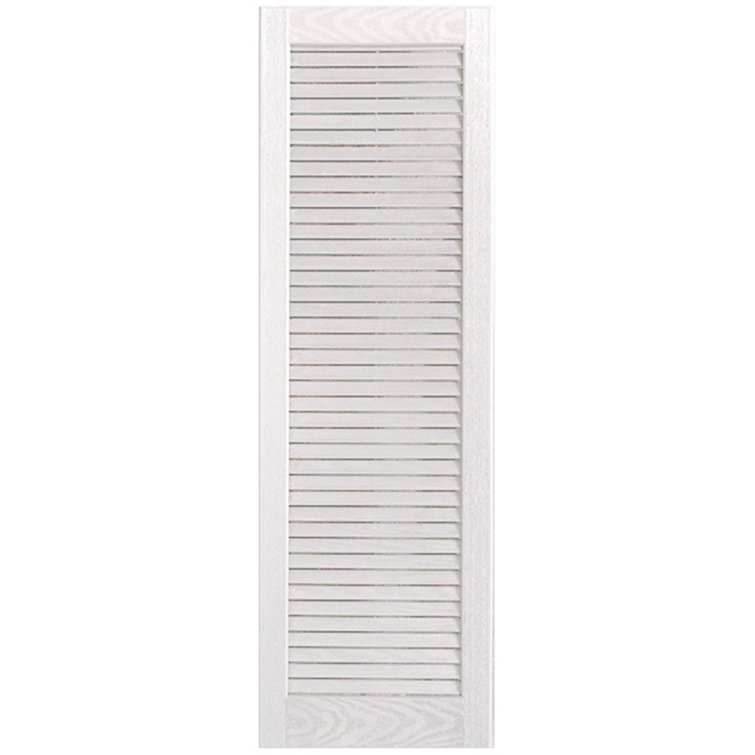 Straight Top Full-style Open Louver Shutters Pair