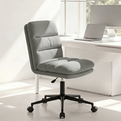 Modern Swivel Upholstered Office Task Chair With Wheels