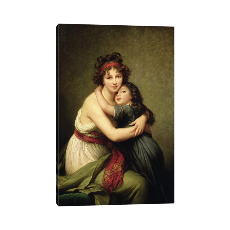 Madame Vigee-Lebrun And Her Daughter, Jeanne-Lucie-Louise, 1789 by Elisabeth Louise Vigee Le Brun - Wrapped Canvas Print