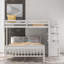 Lit mezzanine en bois avec escalier-1237986344
