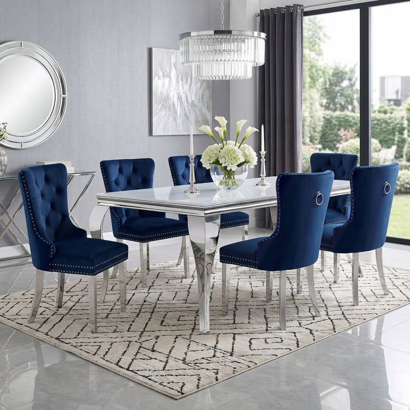 Ensemble repas pour 6 personnes Rummel, Noir, Bleu marine