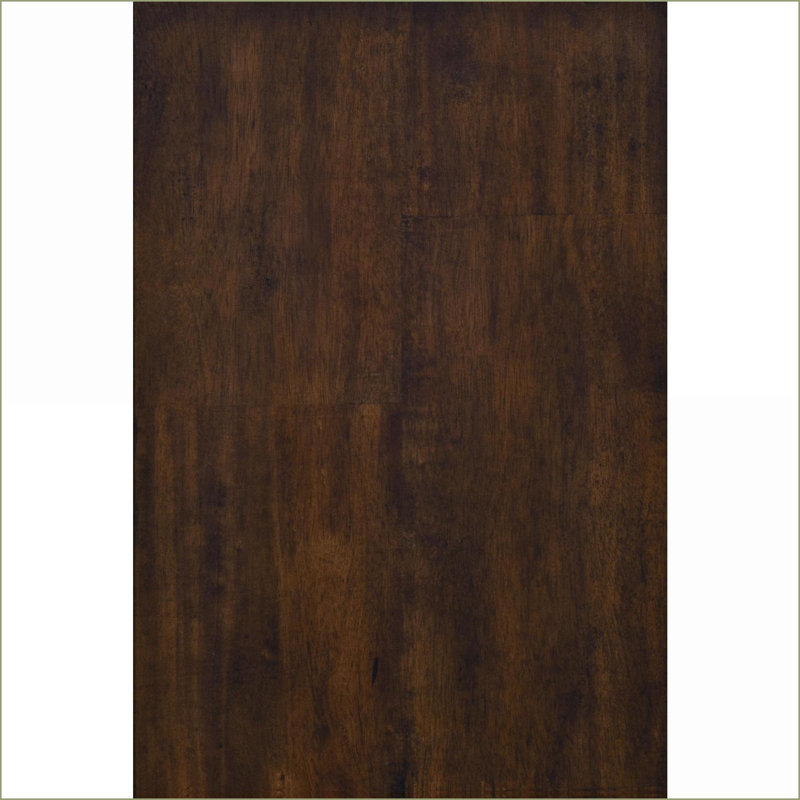Table de chevet 3 tiroirs en placage de manguier brun