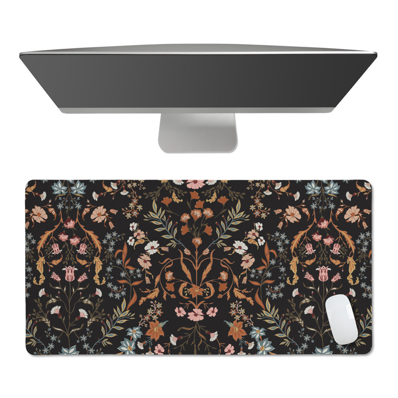 Grand tapis de bureau Boho Floral Wildflower