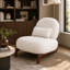 Fauteuil d'appoint Mid-Century de 28 pouces de largeur avec base et coussin pour petit espace-1454929538