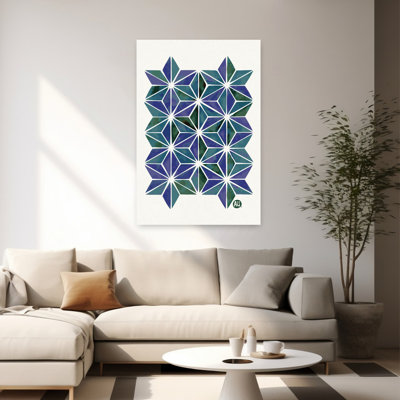 Contemporary Art Geometric Traditional Abstract Nature Landscape Wall Art 1 Piece Wrapped Canvas Wall Art