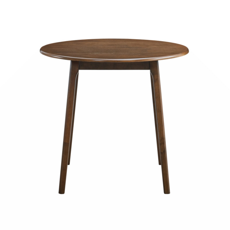Walnut Finish Round Dining Table