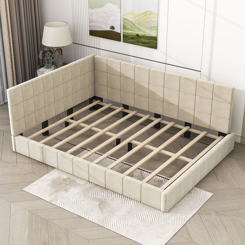 Brunwood Upholstered Corner Daybed, Beige