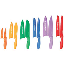 Ga HOMEFAVOR Knife Set, 5-piece Colored Knife Set Nonstick Coated with 5  Knife Sheath Covers
