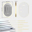 Ashlie Aluminium Oval Wall Mirror-1585772294